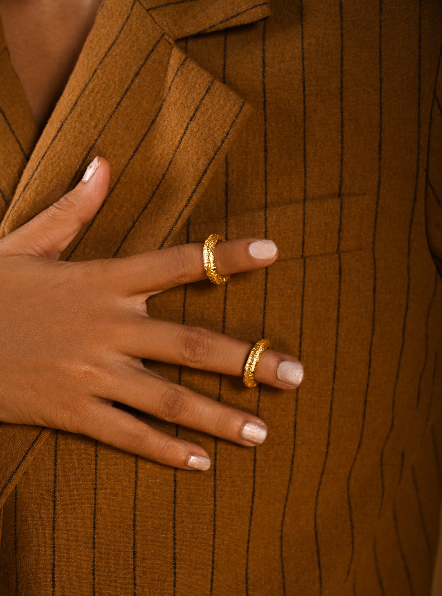 Solis Textured Hoops