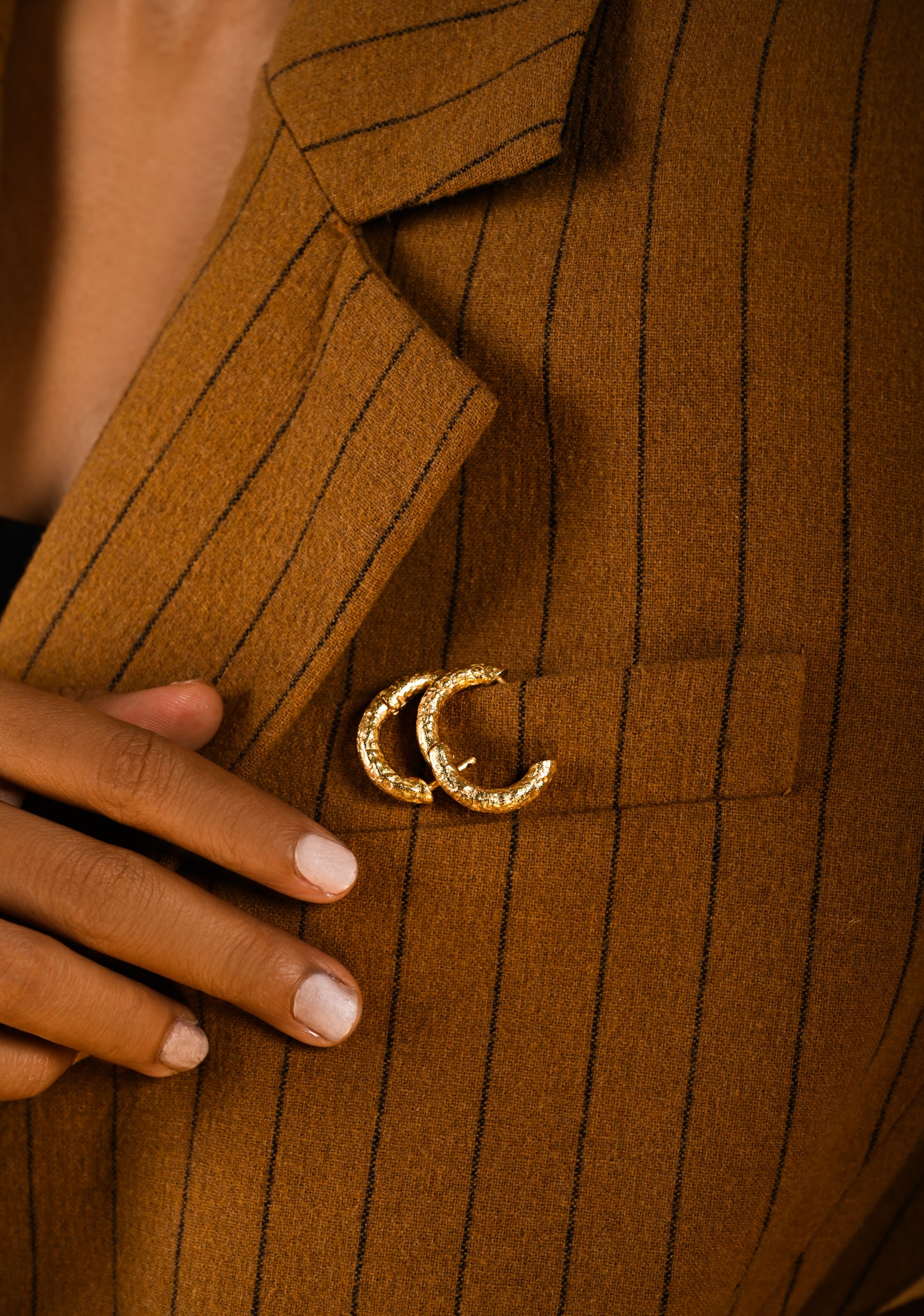 Solis Textured Hoops