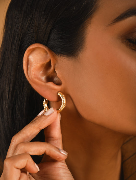 Solis Textured Hoops