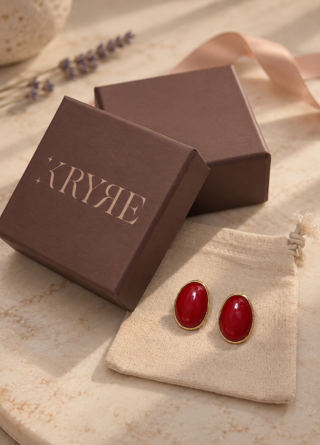 Rouge Stone Earrings