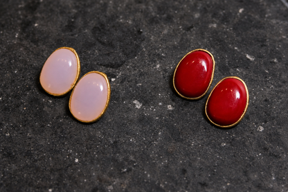 Rouge Stone Earrings